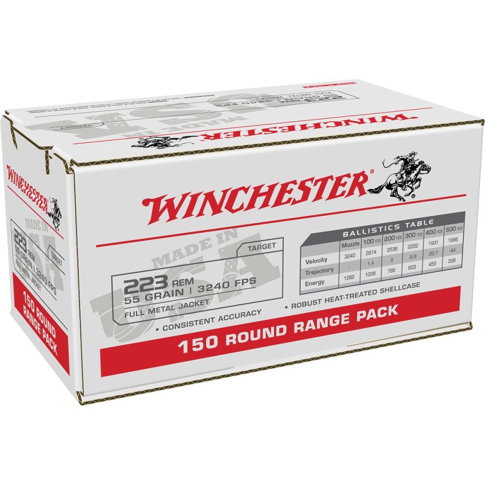 https3A2F2Fmedia.chattanoogashooting.com2Fimages2Fproduct2FWNW2231502FWNW223150-2_1.jpg Winchester USA Lake City Rifle Ammunition .223 Rem 55 gr. FMJ 3240 fps 150/ct - Image 1