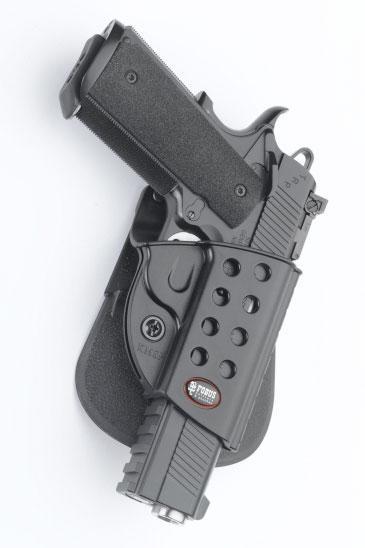 https3A2F2Fmedia.chattanoogashooting.com2Fimages2Fproduct2FXGR19112FXGR1911.jpg Fobus Evolution Series Paddle Holster For Springfield 1911 w/ Rail in Black Right Hand - Image 1