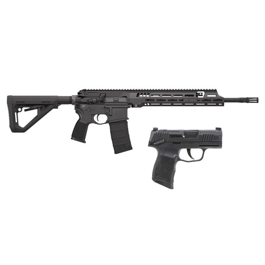 https3A2F2Fmedia.chattanoogashooting.com2Fimages2Fproduct2FXI7461252FXI746118.jpg Sig Sauer SIG516 G3 Freedom Package 5.56mm 10rd Magazine(1) 16" Threaded Barrel w/P365 9mm Luger OR 10rd Magazine(2) 3.1" Barrel - Image 1