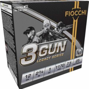 Fiocchi 3 Gun Match Shotshells 12ga 2-3/4" 1oz 1170 fps #7.5  25/ct