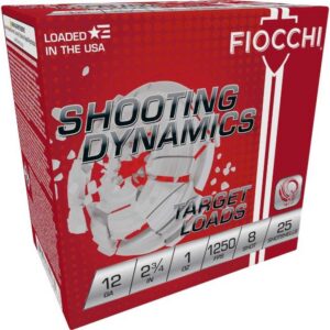 Fiocchi Shooting Dynamics Shotshells 12ga 2-3/4 in 1oz #8 1250 fps 25/ct
