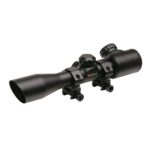 Truglo 4x32mm Crossbow Scope with Weaver Style Rings - Illuminated Dual Color Reticle Matte Black