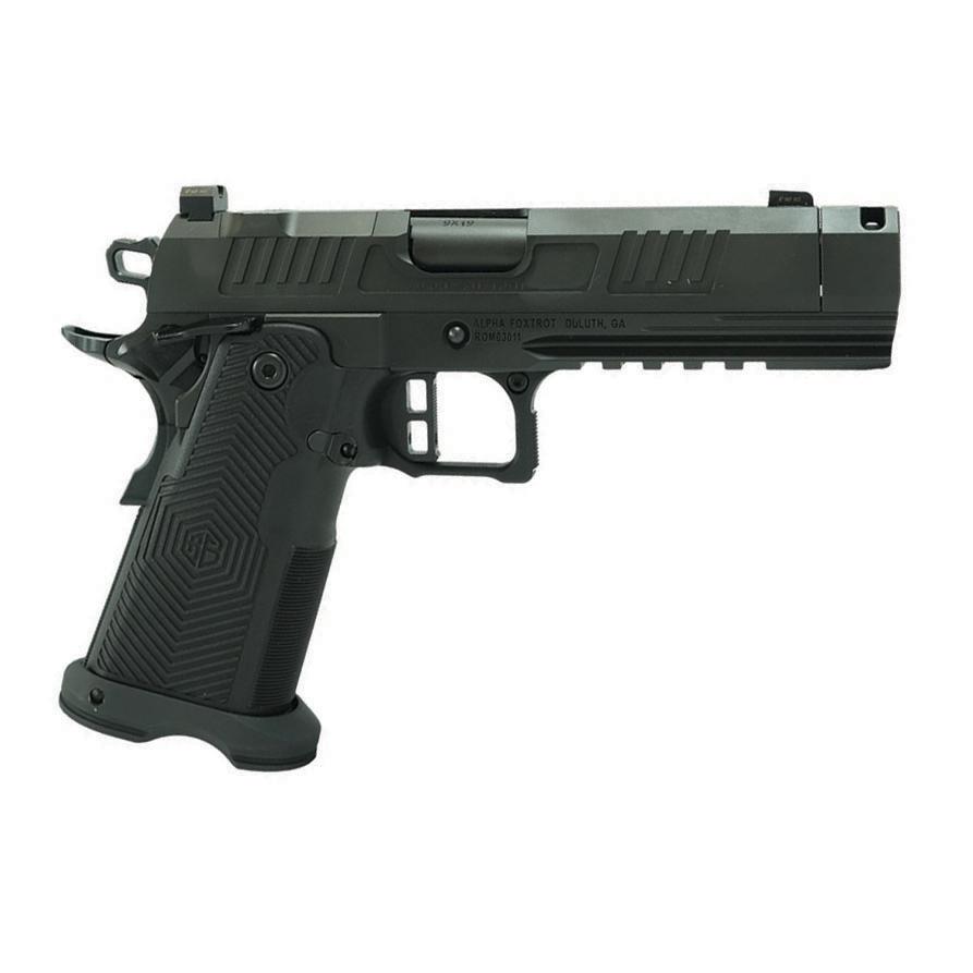 Alpha Foxtrot AF1911-Romulus Handgun 9mm Luger 17rd (1) and 20rd (1) Magazines 4.25" Compensated Threaded Barrel Black RMSc Cut - Image 1
