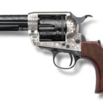 Pietta 1873 Alchimista Jr Handgun .45 Colt 6rd Capacity 3.5" Barrel Silver & Blue Engraved