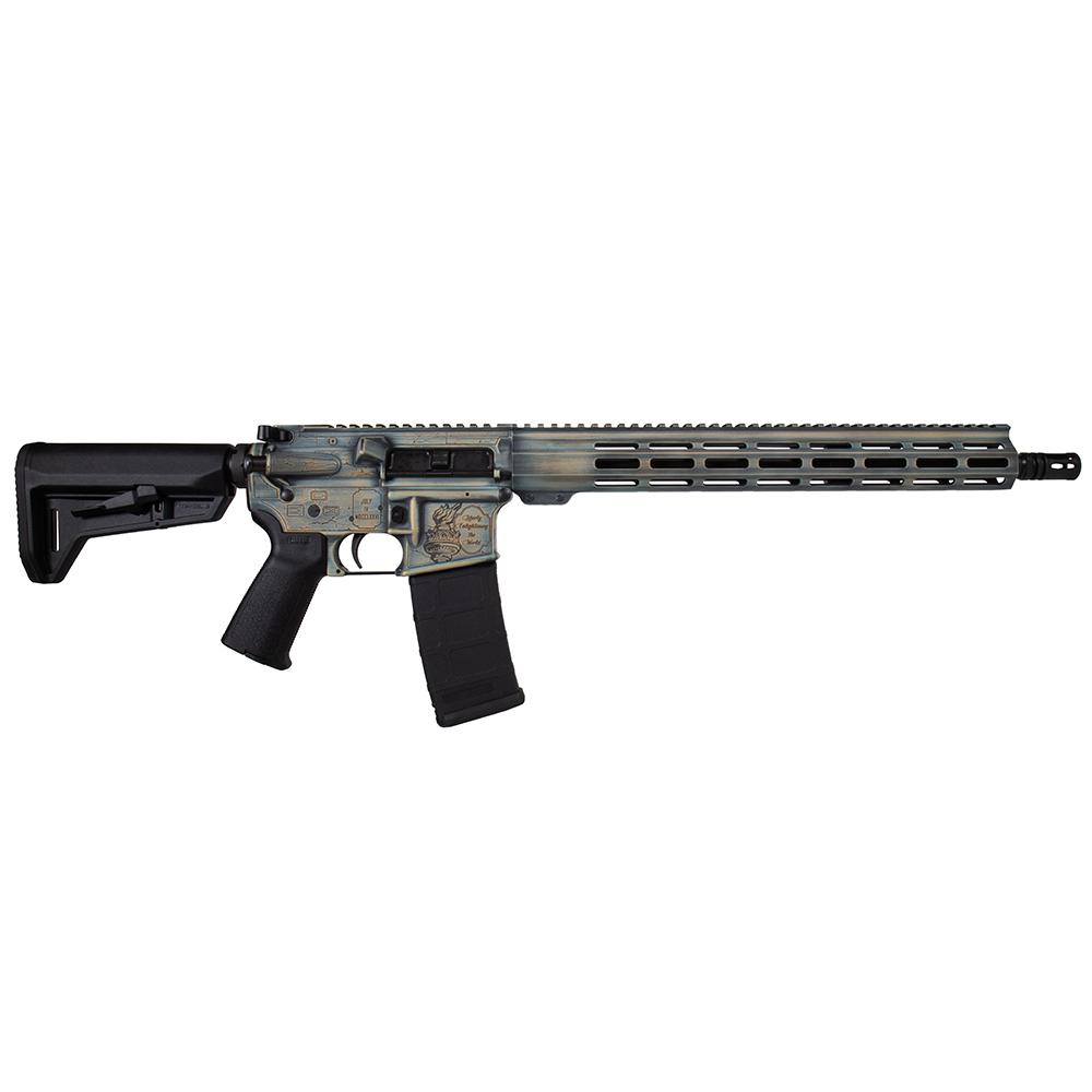 https3A2F2Fmedia.chattanoogashooting.com2Fimages2Fproduct2FZCLBTYAR2FZCLBTYAR2.jpg Shark Coast Tactical "Liberty AR Patina" AR-15 Rifle 5.56mm 30rd Magazine 16" Barrel 15" MLOK Handguard - Image 1