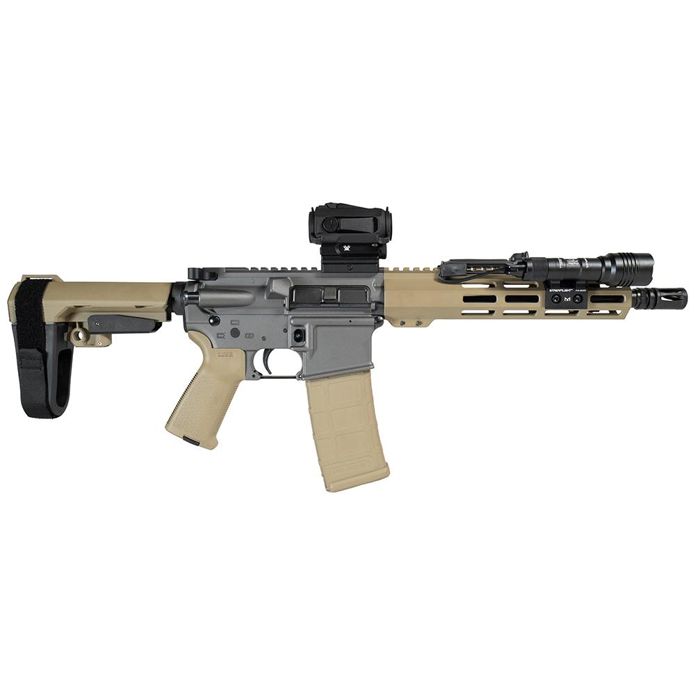 https3A2F2Fmedia.chattanoogashooting.com2Fimages2Fproduct2FZCSCC04427TWBP2FZCSCC04427TWBP2.jpg Shark Coast Tumbleweed AR Pistol Bundle 5.56mm 30rd Magazine 10.5'' Threaded Barrel Vortex Sparc Red Dot Streamlight ProTac SBA3 Brace - Image 1