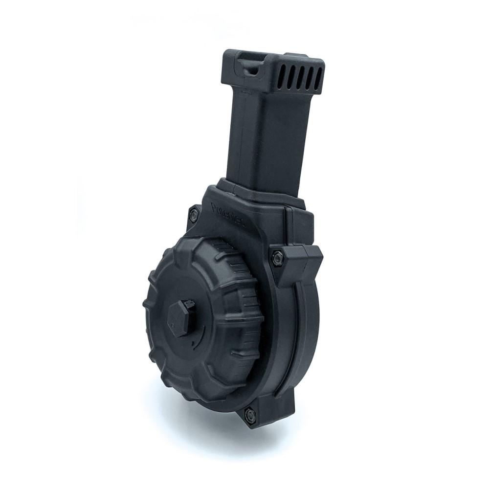 https3A2F2Fmedia.chattanoogashooting.com2Fimages2Fproduct2FZMDRMA1052FZMDRMA105-1.jpg Promag Thompson Carbine Rifle Magazine Drum Black .45 ACP 40/rd - Image 1