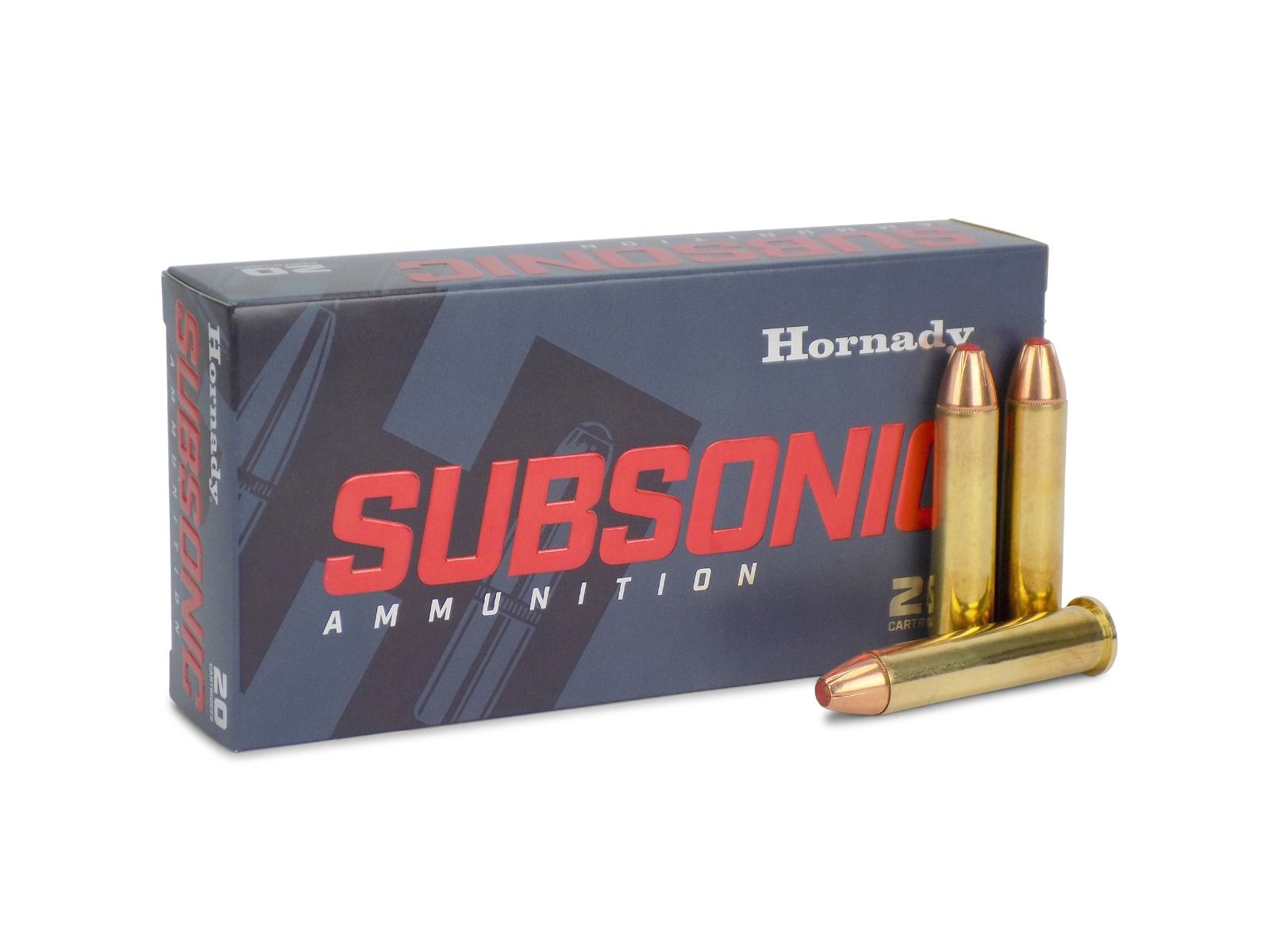 image-full-2774-da0aeccc32fc4747af728ad576b17e8d.jpg HORNADY SUBSONIC X 45-70 GOVT 410 GR 20RD BX 200RD CASE - Image 1
