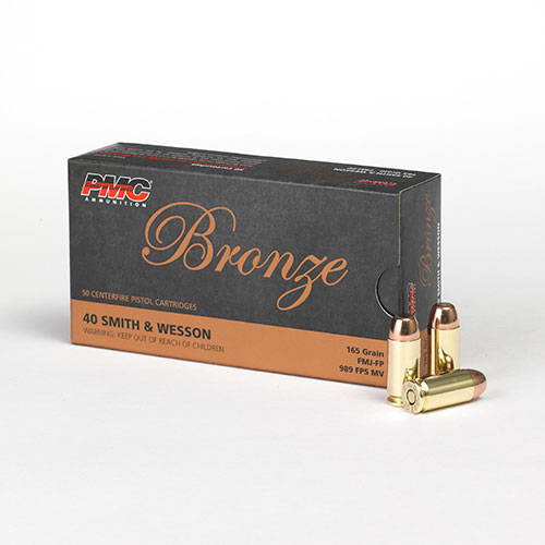 image-full-2899-25e341b01abb5b8ba66c8319ba6d3a9c.jpg PMC BRONZE 40S&W 165GR FMJ-FP 50RD BX 1000RD CASE - Image 1