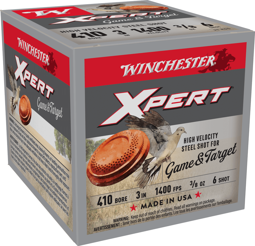 image-full-5012-4a9ab9ec2a0fc7934a37f148cf93a110.png WINCHESTER XPERT STEEL HV 410G 3/8OZ #6 SHT 25RD BX 250RD CASE - Image 1