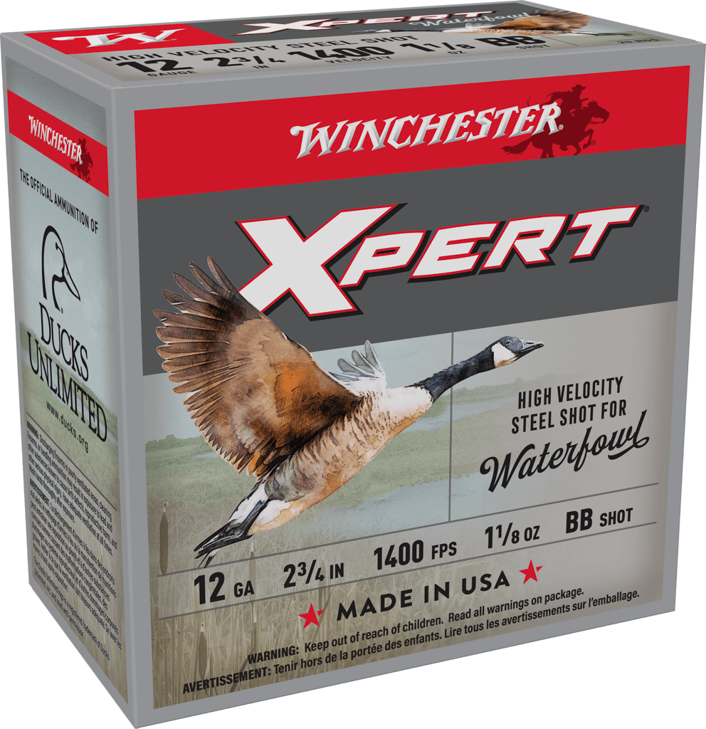 image-full-5077-a484db738f56ee3bd5f6200ee822f036.png WINCHESTER XPERT STEEL WTRFWL 12G 2-3/4" 1-1/8OZ 25RD - Image 1