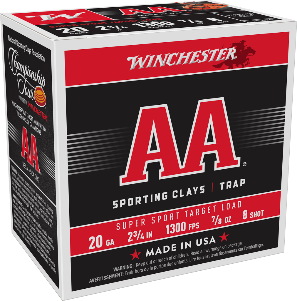 image-full-5116-ce67426d37b9cf95006d218c7745aeda.png WINCHESTER AA SPR SPRT 20G 2-3/4" #8 7/8OZ 25RDS - Image 1