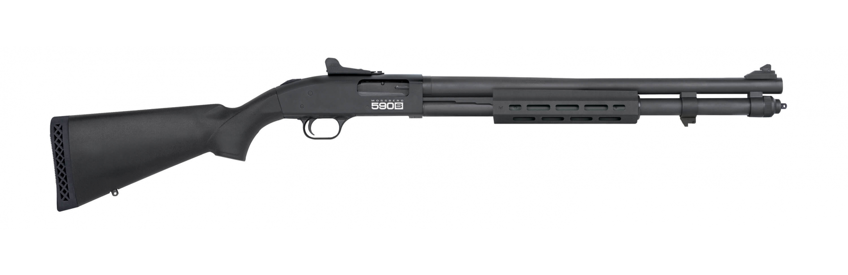 image-full-5704-9ee62255306d2ca4294a7fe9e0e0ff79.jpg MOSSBERG 590S TACTICAL 12G 20" 13+1RD BLK GHOST RING SIGHT - Image 1