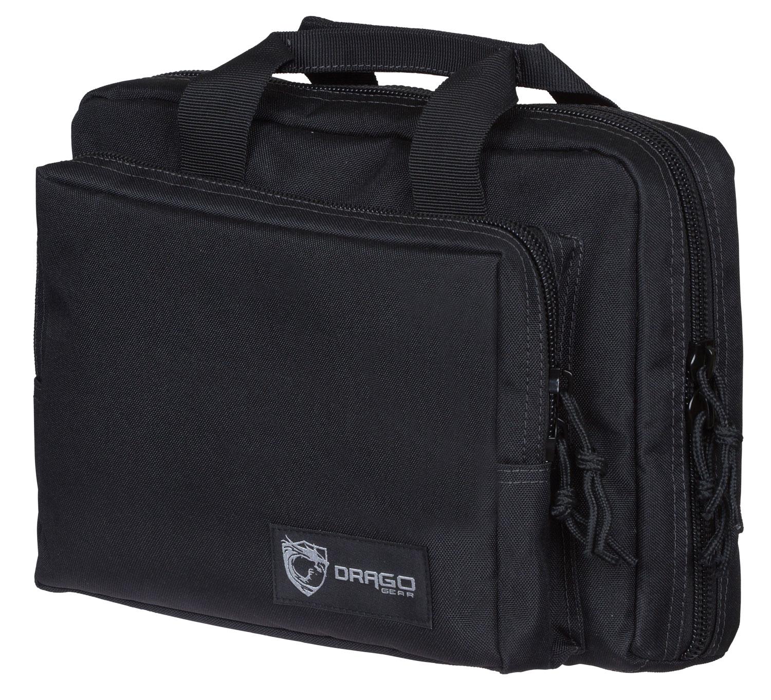 image-full-7233-1e584cd6c13c9d07ab1760c6ace8db8a.jpg DRAGO PRO GEAR DOUBLE PISTOL CASE BLACK (24/CASE) - Image 1