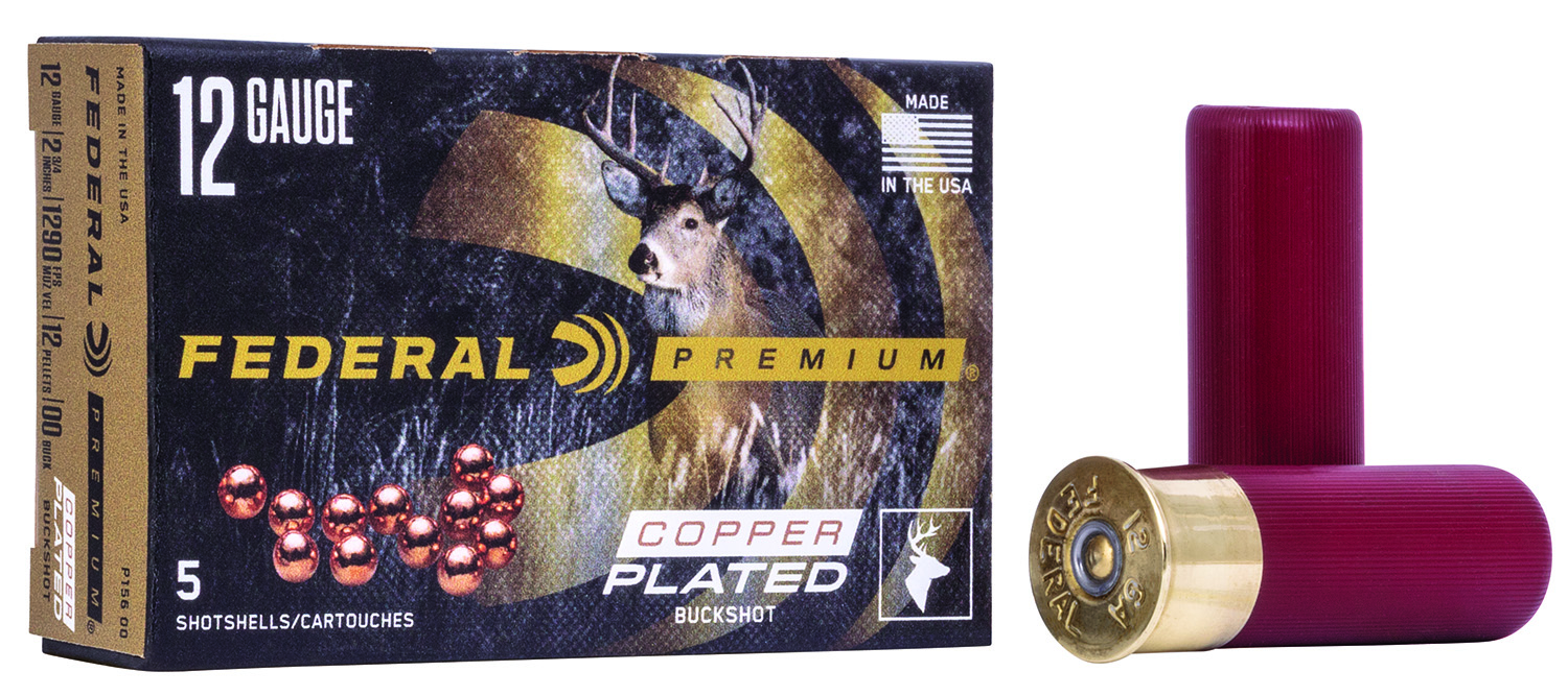 image-full-7665-111ad262c45410f4515377717f931997.jpg FEDERAL 12GA 3" MAG. 41 PELLETS-4 BUCK 5 RD/BX 50 BX/CS - Image 1