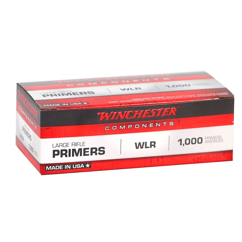 Winchester Large Rifle Primers #8-1/2 WINCHESTER LG RIFLE PRIMER #8-1/2 120 LARGE 100RD/BX 10BX/BRICK 5 BRICKS/CS - Image 1