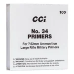 CCI PRIMER NO.34 NATO 100 RD/BX 10BX/BRICK 50 BX/CS