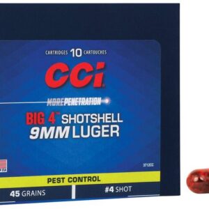 CCI 9MM BIG 4 SHOTSHELL 10 RD/BX 20 BX/CS