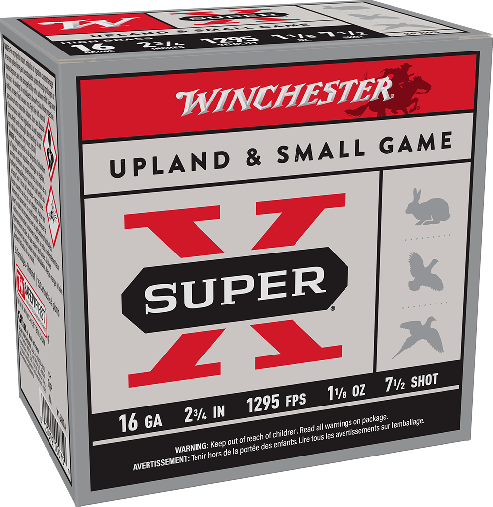 image-full-8084-8348cb0cde6606ab030d0004e15b7556.png WINCHESTER SUPER X UPLAND 16 GA 2-3/4" #7.5 HB 1-1/8 OZ 25 RD/BX 10 BX/CS - Image 1