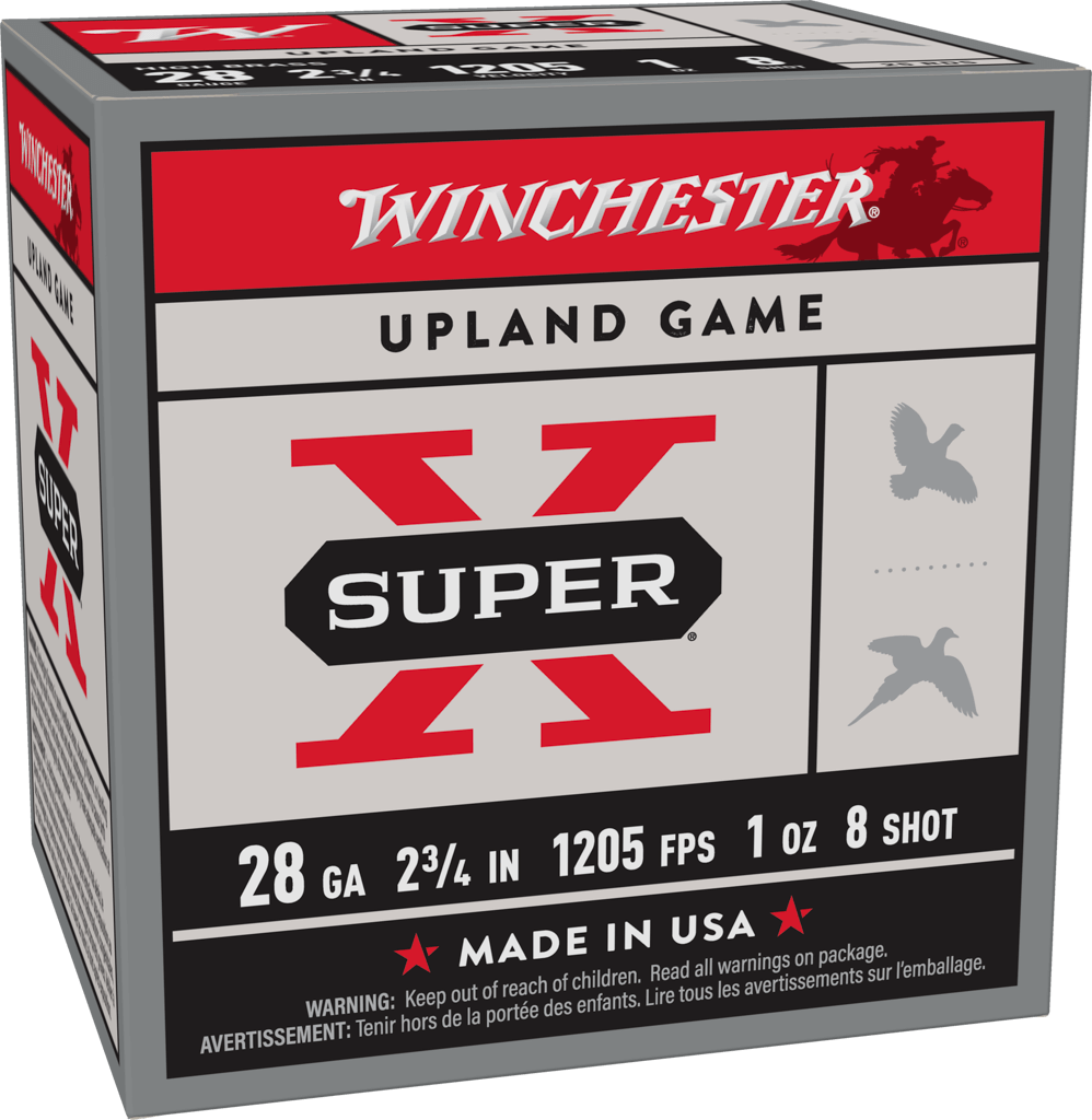image-full-8089-3b97ee4e876d4fd715c31bc6121ba54e.png WINCHESTER 28 GA 2-3/4" #8 SUPER-X UPLAND HB 1 OZ 25 RD/BX 10 BX/CS - Image 1
