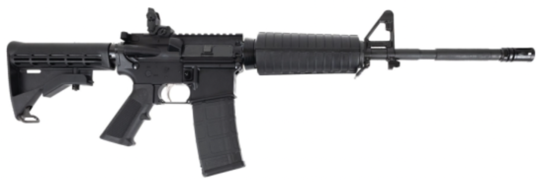 image-full-86352-9db79a408e327b5daaa97b99ea1fd39c.png DPMS DR-15 M4 223REM RIFLE 16" CLASSIC HG, BLACK A2 POST, MAGPUL REAR 1-30RD - Image 1
