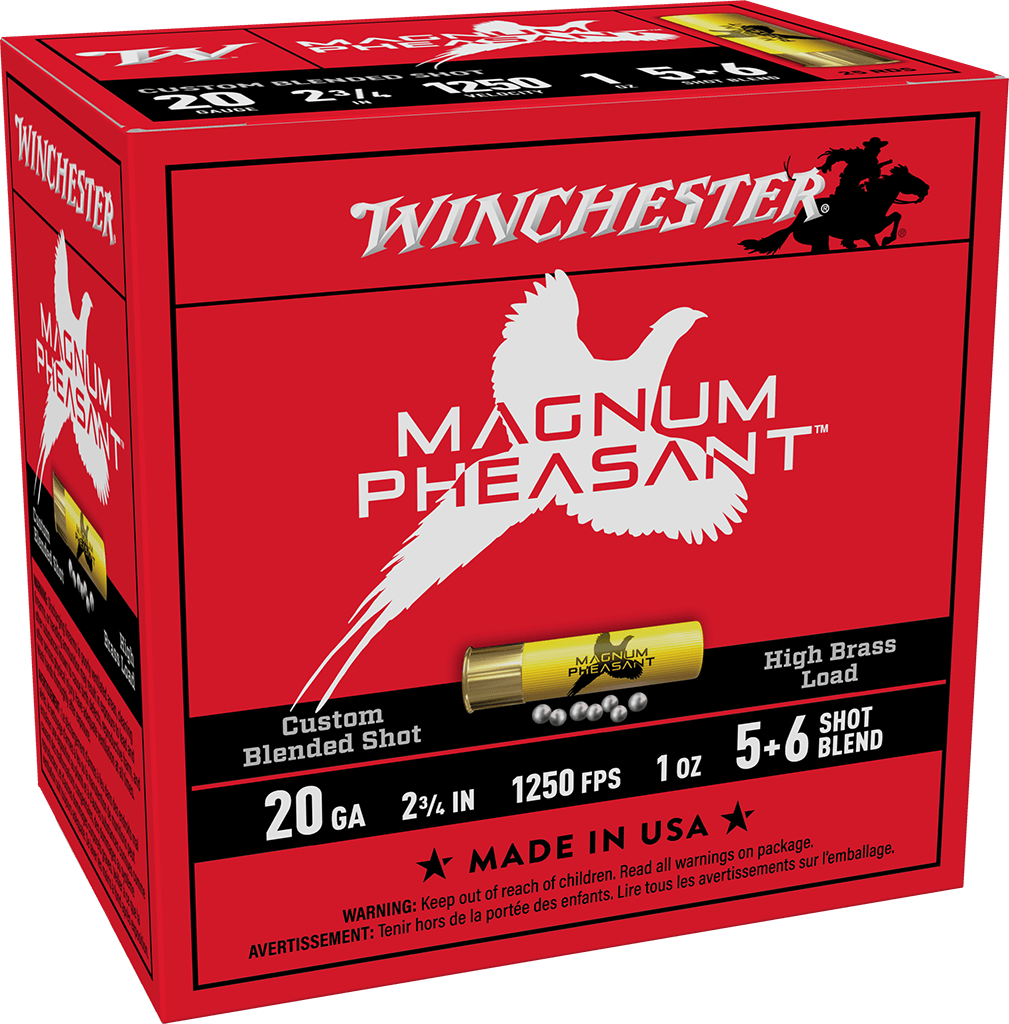 image-full-86628-57ae8262d12917b16fe12872368e745c.png WINCHESTER 20 GA 2-3/4" 5 & 6 MAGNUM PHEASANT 1 OZ 25RD/BX 10BX/CS - Image 1