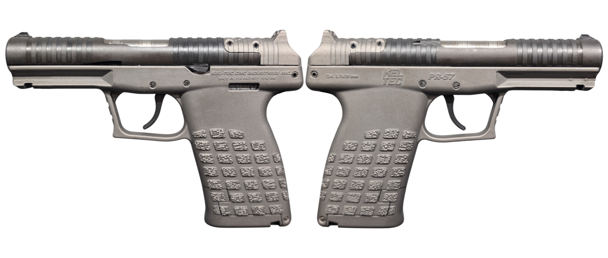 image-full-9292-f1fcd494f34f6526e459c09f5a606d58.png KELTEC PR57 5.7X28 PISTOL 4.64"BBL OPTIC READY, TUNGSTEN, 20+1, 2-STRIPPER CLIPS - Image 1