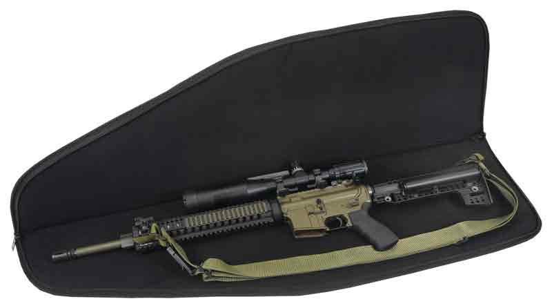 p20045_open.jpg US PEACEKEEPER 45" MSR CASE BL - 4 MAG POUCHES 600 DENIER BLACK - Image 1