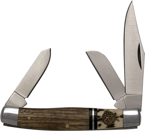 rp0001sg.jpg ABKT ROPER SERIES LAREDO STAG - STOCKMAN 3-BLADE WOOD HANDLES - Image 1