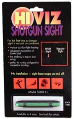 HIVIZ SHOTGUN FRONT SIGHT - MAGNETIC RIB .171-.265" GREEN - Image 2