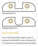 SIG PISTOL SIGHT XRAY3 - TRITIUM #6 FRONT #8 REAR RND - Image 3