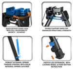 UTG BIPOD TACTICAL OP 8-12.4" - PICATINNY MOUNT W/STUD ADAPTER - Image 5