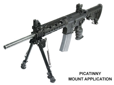 tlbp88q_in-use.jpg UTG BIPOD TACTICAL OP 8-12.4" - PICATINNY MOUNT W/STUD ADAPTER - Image 1