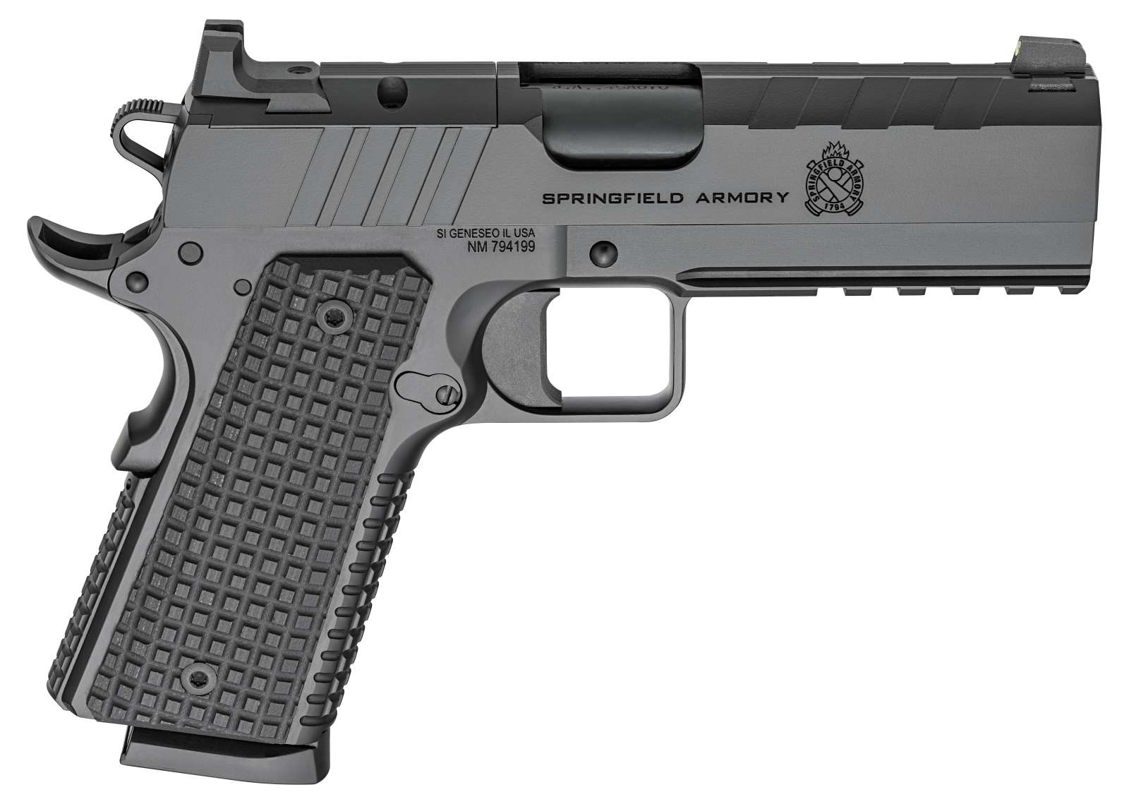 1100236-14326008.jpg SPRINGFIELD ARMORY EMISSARY BLK OUT 1911 45ACP 4.25" 2-8RD AOS OPTC READY - Image 1