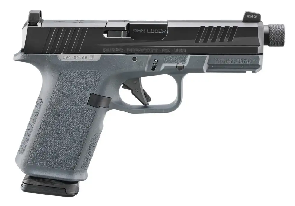 1146509-14350413.webp RUGER RXM THREADED 9MM PISTOL 4.5" BBL STEALTH GRAY MAGPUL EHG, O.R. 2-15RD MAGS - Image 1