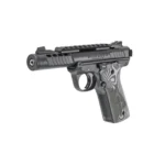 RUGER MRK IV 22/45 LITE 22LR 4.4" BARREL, BLACK ANODIZED, OVERSIZD HOGUE GRIP PLATES 2-10RD MAGS - Image 3