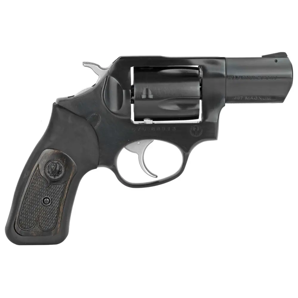 36180-14160179.webp RUGER SP101 357MAG REV 2.25" BLUED, CSHND RBR WOOD GRP - Image 1