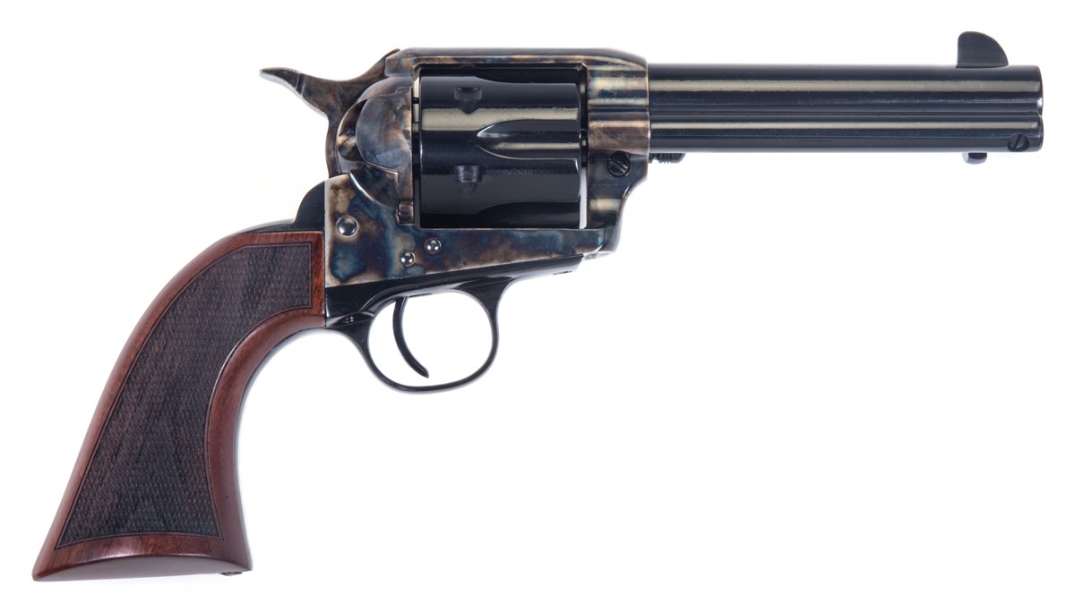 555167def22b.jpg TAYLOR'S & COMPANY GUNFIGHTER 357MAG BL/WD 4.75" - Image 1