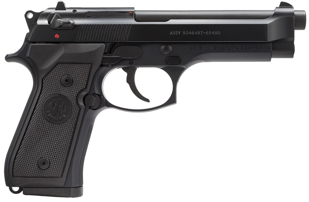 BEJ92M9A0CA.jpg BERETTA 92 M-9 9MM BL/SY 4.9" 10+1 CA - Image 1