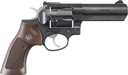 G1783.jpg RUGER GP100 DELUXE 4" ENGRAVED - BLUED ADJ. (TALO) - Image 1