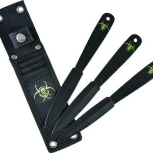RUKO THROWNING KNIVES 3 PC - 7.38" CARBON STEEL CLAMSHELL