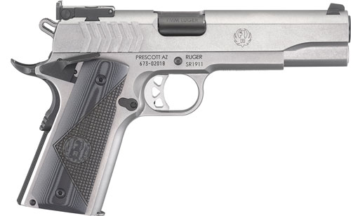 G6759_1.jpg RUGER SR1911 TARGET 9MM 9-SHOT - STAINLESS G10 GRIPS - Image 1