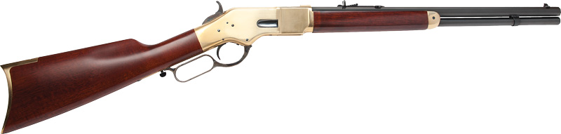 GCA226.jpg CIMARRON 1866 YELLOWBOY 32-20 - 24" OCTAGON BRASS/BLUED WALNUT - Image 1