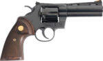 COLT PYTHON 357MAG 4.25" 6RD - BLUED WALNUT GOLD MEDALLION