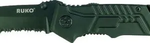 RUKO FOLDER SPRING ASSIST - 3.25" RUBBER BLACK HANDLE