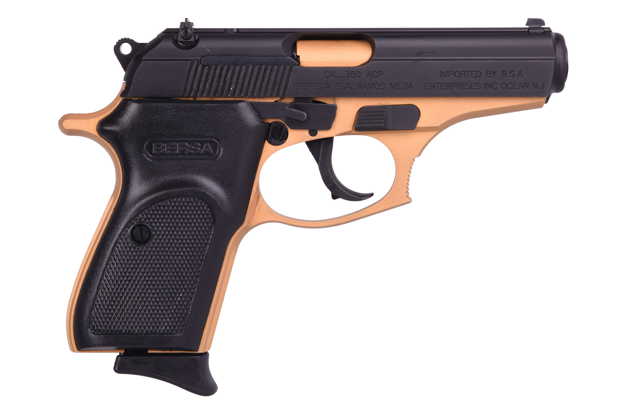 T380GLD8.jpg BERSA THUNDER 380 GOLD/BLACK 380ACP - Image 1