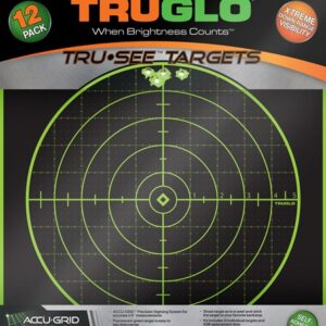 TRUGLO TRU-SEE REACTIVE TARGET - 100 YARD 12"X12" 12-PACK