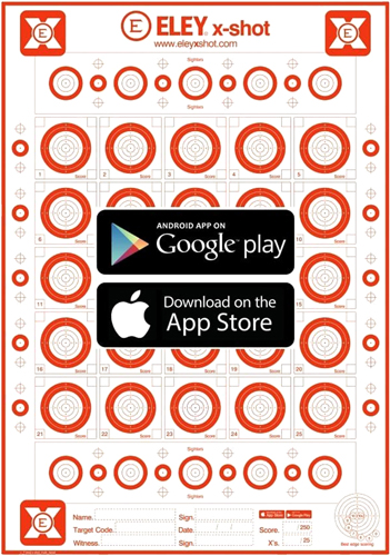 XELETAR00102_1.jpg ELEY X-SHOT TARGETS 25 PACK - Image 1