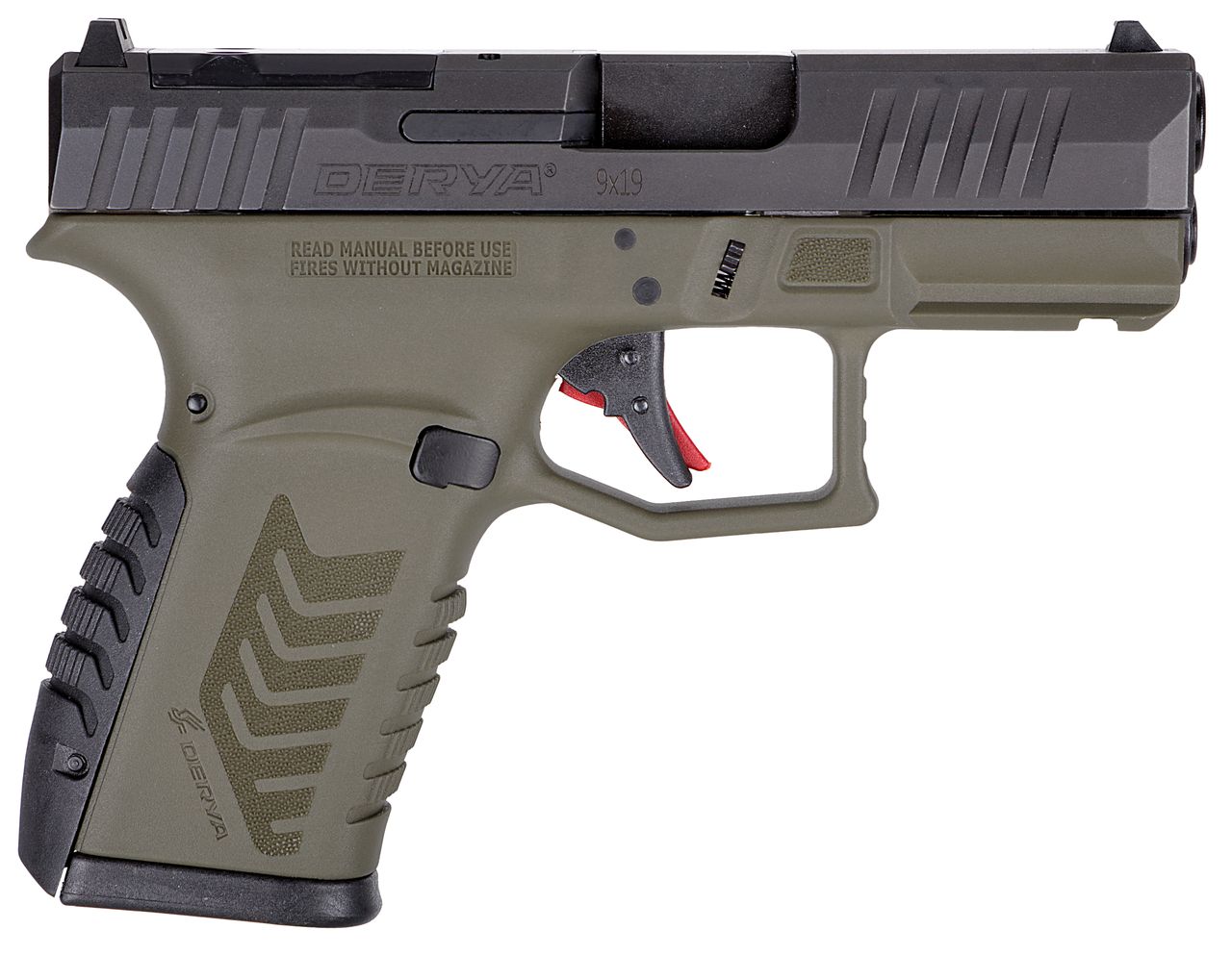 dy9zttodgtrceab.jpeg DERYA ARMS DY9Z 9MM ODG/BLK 15+1 OR - Image 1