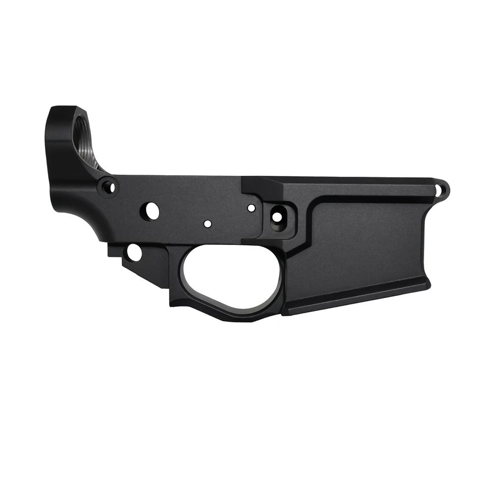 https3A2F2Fmedia.chattanoogashooting.com2Fimages2Fproduct2FAWSTPCA15LOWERBLK2FAWSTPCA15LOWERBLK-1.jpg Combat Armory Billet AR-15 Lower Receiver Stripped Black - Image 1